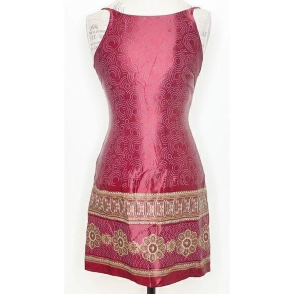 BREAKIN LOOSE EUC Red Festive Silky Mini Dress SIZE 3-4/ SMALL